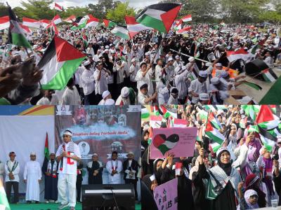 Ribuan Masyarakat Bangka Tengah Penuhi Aksi Damai Bela Palestina